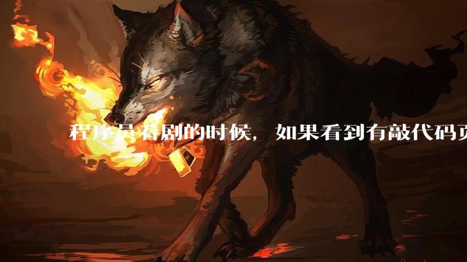 程序员看剧的时候，如果看到有敲代码页面，会暂停看代码吗？