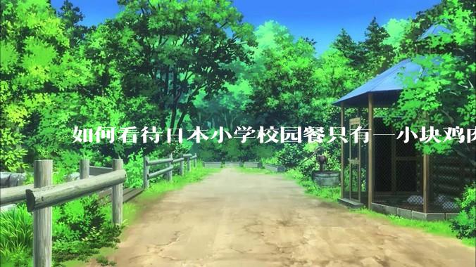 如何看待日本小学校园餐只有一小块鸡肉？